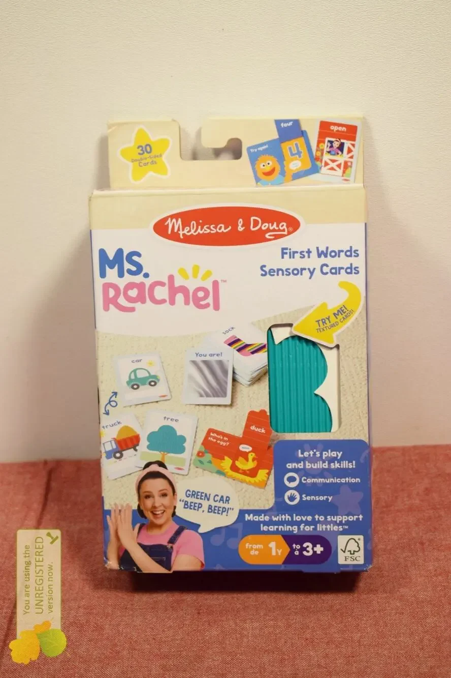 Melissa & Doug Ms. Rache First Words Textured Sensory Flashcards